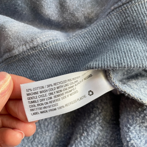 Wild Fable Gray Blue Tie-Dye Crewneck Sweatshirt Medium Fleece Athleisure Soft - Picture 7 of 7